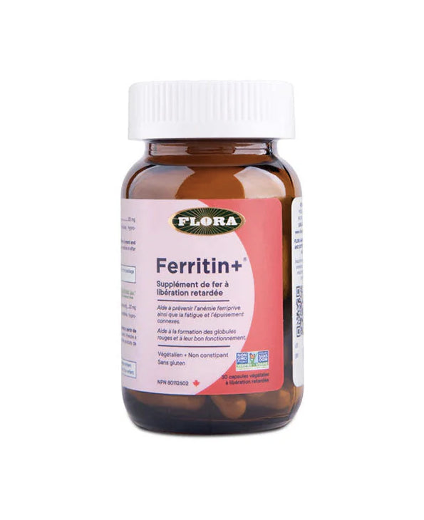 Ferritin+ (libération retardée) - Flora - 30 capsules